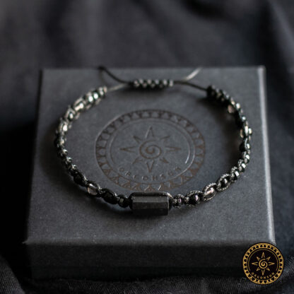 Bransoletka Ochrona i Odwaga Męska Amulet Na Sznurku Turmalin Talizman ochrona przed złem - obrazek 5