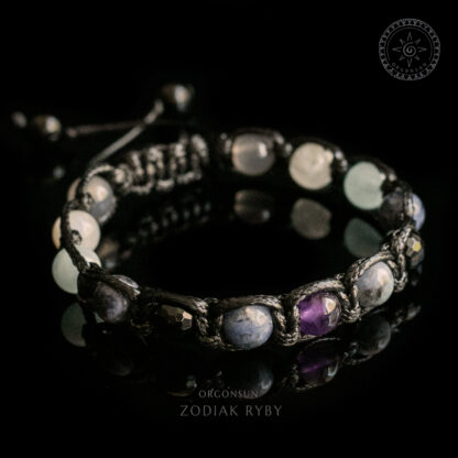 Męska Bransoletka Zodiak dla Ryby Zodiakalna – Ryba Znak Zodiaku Pisces dla Mężczyzny - obrazek 2