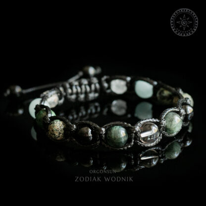 Męska Bransoletka Zodiak Dla Wodnika Zodiakalna – Wodnik Znak Zodiaku Aquarius Dla Mężczyzny - obrazek 2