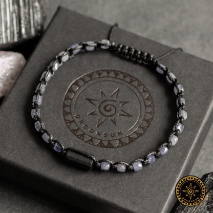 Bransoletka Harmonii Przemiany Nowej Ścieżki Tanzanit Turmalin czarny Talizman Amulet - obrazek 3