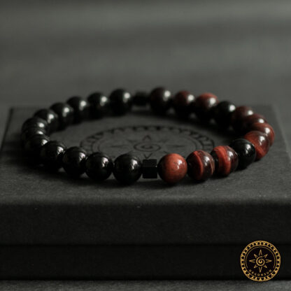 Bransoletka Obfitość i Ochrona Bawole Oko Onyks Talizman Amulet - obrazek 2
