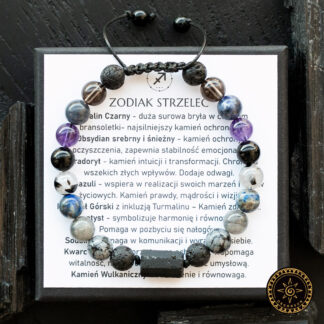 Męska Bransoletka Zodiak dla Strzelca Zodiakalna - Strzelec Znak Zodiaku Sagittarius Dla Mężczyzny