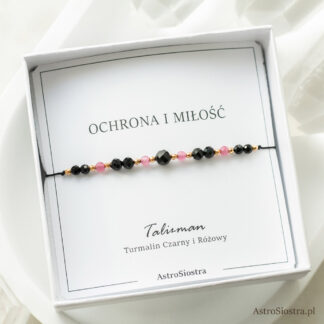 Bransoletka Ochrona i Miłość z Turmalinem Turmalin Ochrona Talizman Amulet