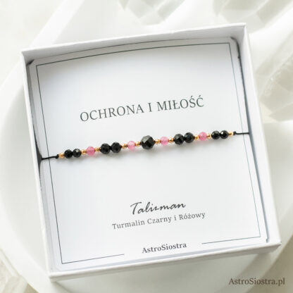 Bransoletka Ochrona i Miłość z Turmalinem Turmalin Ochrona Talizman Amulet