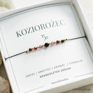 Bransoletka Koziorożec Znak Zodiaku z Kamieniami