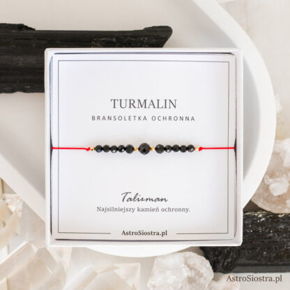 Bransoletka Ochronna z Turmalinem Turmalin Ochrona Talizman Amulet