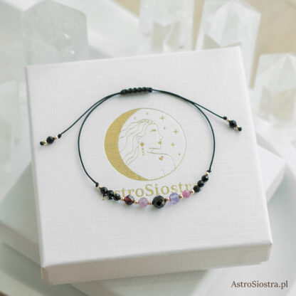 Bransoletka Baran 14K Znak Zodiaku Zodiakalna z Turmalinem - obrazek 2