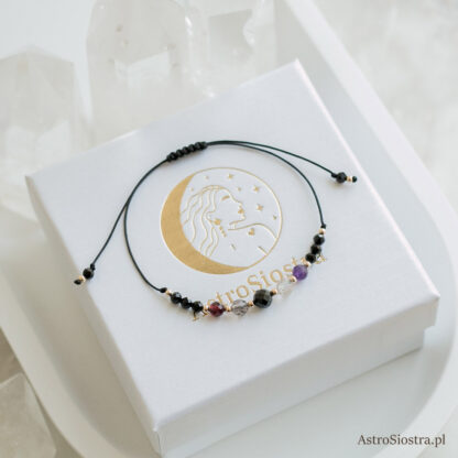Bransoletka Koziorożec 14K Znak Zodiaku Zodiakalna z Turmalinem - obrazek 4
