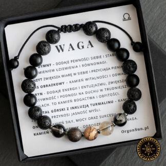 Męska Bransoletka dla Wagi Zodiakalna Zodiak Waga dla Mężczyzny Znaku Zodiaku Libra